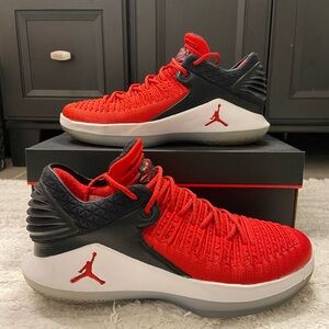 Air Jordan Red and Black Sneakers